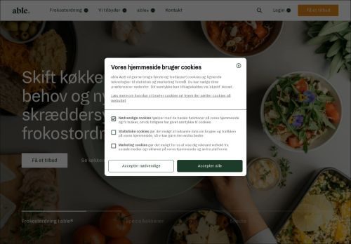 Screenshot af Frokost.dk - Lækre Firma Frokostordninger
