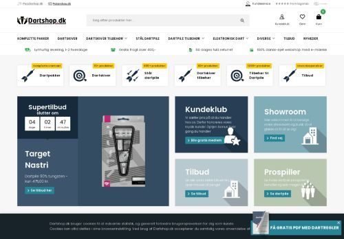 Forsiden af Dartshop.dk