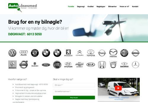 Forsiden af Autolåsesmed Marschall