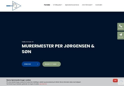 Screenshot af Murermester Per Jørgensen &amp; Søn rådgiver dig!