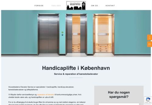 Forsiden af Handicaplifte