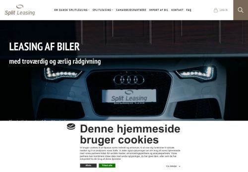 Forsiden af Splitleasing - leasing af firmabil