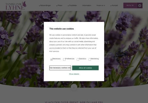 Screenshot af Tandklinik Lyhne