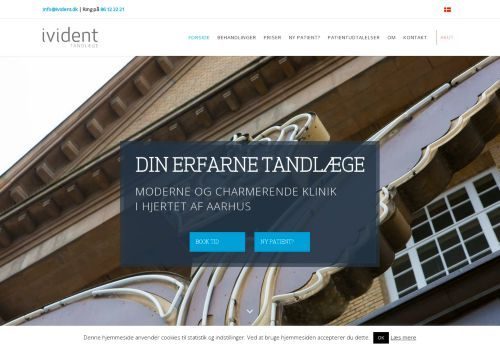 Forsiden af Tandlægerne Ivident I/S