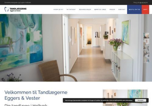 Forsiden af Tandlægerne Eggers &amp; Vester