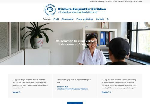 Forsiden af Hvidovre Akupunktur Klinikken