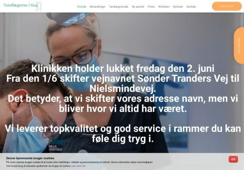 Forsiden af Tandlægerne i Gug ApS