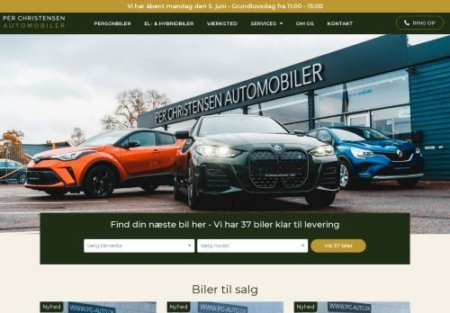 Forsiden af Per Christensen Automobiler ApS