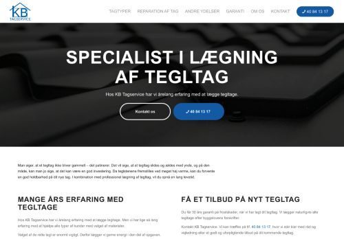 Forsiden af tegltag