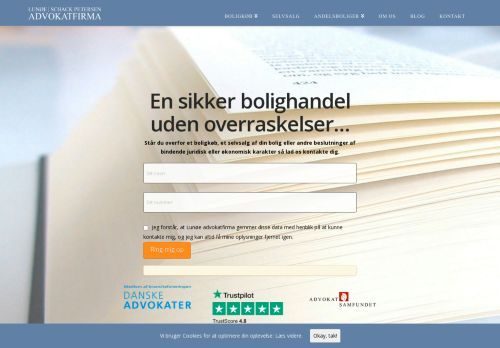 Forsiden af Lunøe Advokatfirma