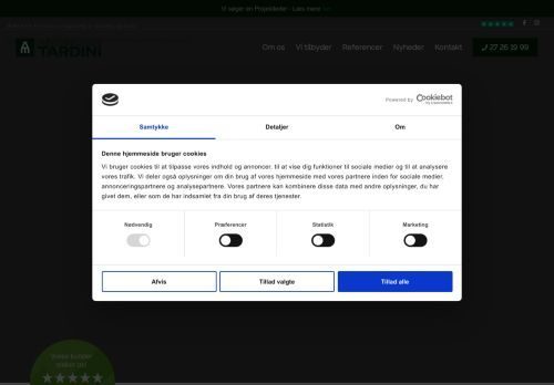Screenshot af Andersen &amp; Tardini ApS