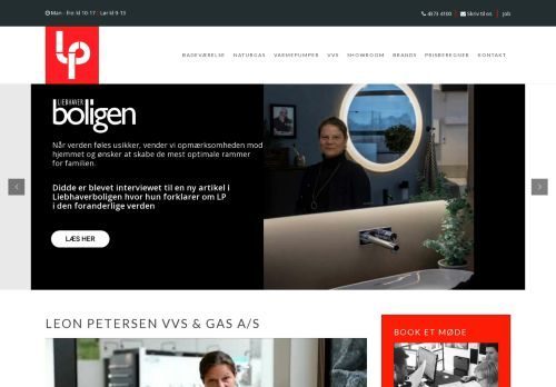 Screenshot af Leon Petersen A/S