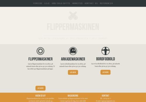 Forsiden af Flippermaskinen