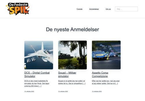 Forsiden af Computerspil