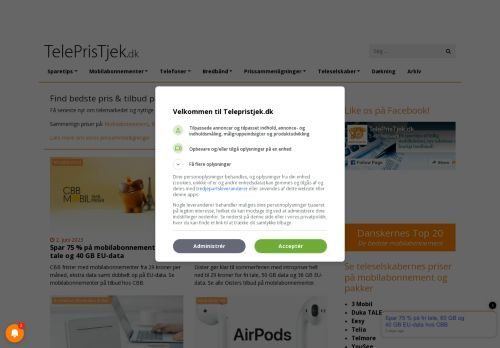 Screenshot af Mobiltelefoner