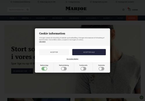 Forsiden af Marjoe.dk - Herresmykker