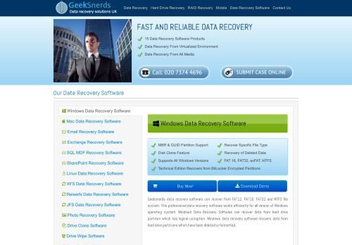 Screenshot af Data Recovery Software