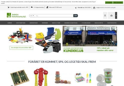 Screenshot af Vesterbro kontorforsyning
