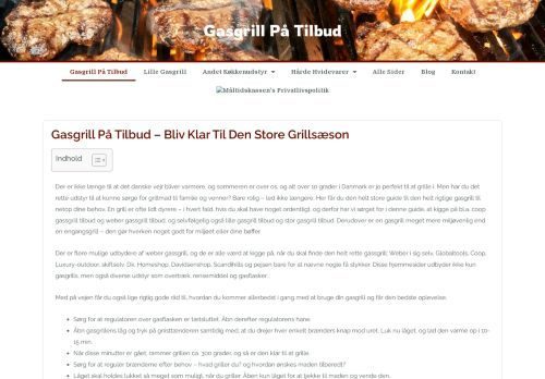 Screenshot af Gasgrill På Tilbud