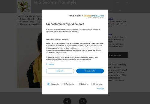 Screenshot af Mia Secrets Hairstyle - Frisør Aarhus