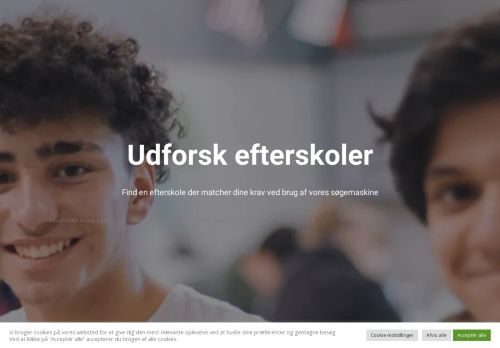 Screenshot af Efterskole-info.dk