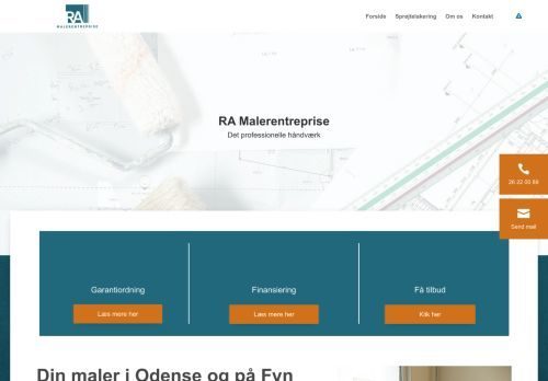 Screenshot af RA Malerentreprise