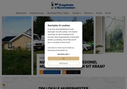 Forsiden af Dragsholm Murermester