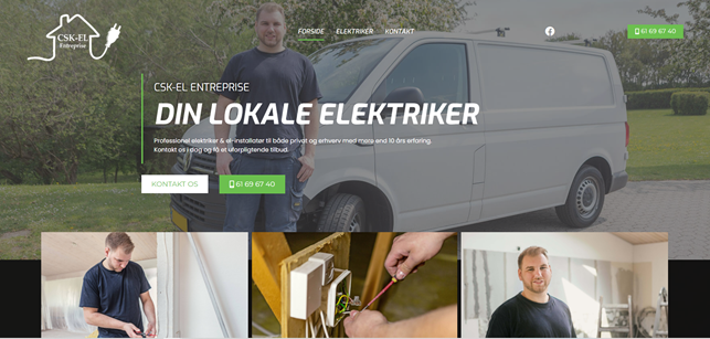 Screenshot af DIN LOKALE ELEKTRIKER