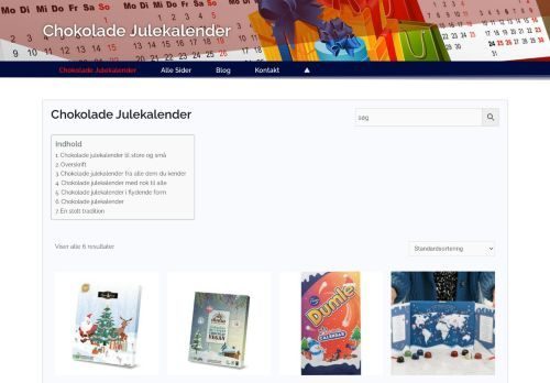 Forsiden af Chokolade Julekalender