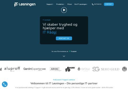 Forsiden af IT Løsningen