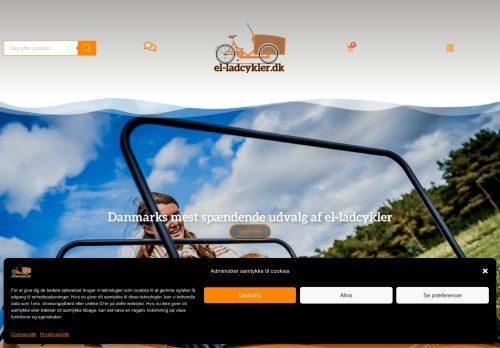 Screenshot af el-ladcykler.dk