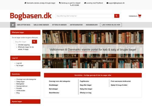 Screenshot af Bogbasen.dk