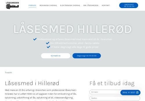 Screenshot af Låsesmeden Hillerød