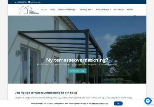 Forsiden af JVR terrasseoverdækning