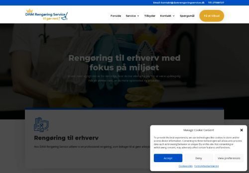 Screenshot af Dam Rengøring Service