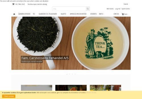 Screenshot af Carstensens Tehandel