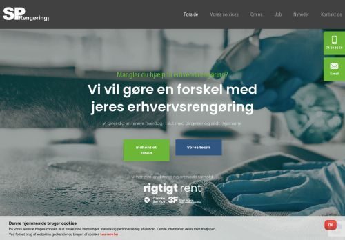 Forsiden af Sp rengøring