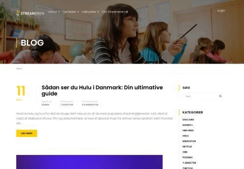 Forsiden af Streameren.dk