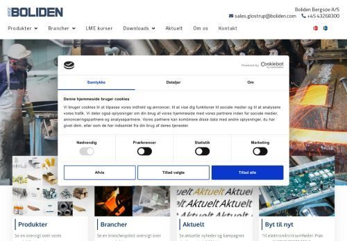 Screenshot af Boliden Bergsøe A/S
