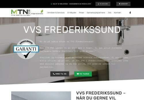 Forsiden af MTN VVS / VVS'er Frederikssund
