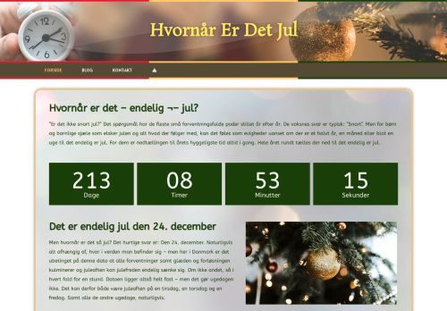 Screenshot af Hvornaar-er-det-jul.dk