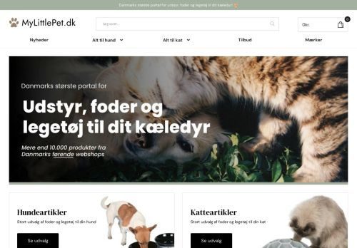 Screenshot af MyLittlePet.dk