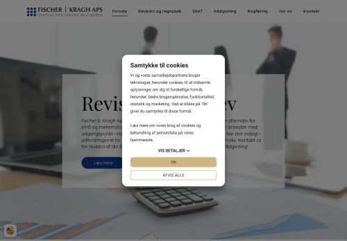 Screenshot af Fischer &amp; Kragh ApS Statsautoriserede Revisorer