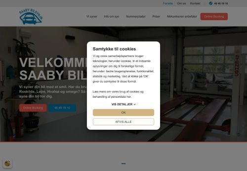 Forsiden af Såby Bilsyn