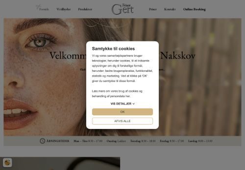 Screenshot af Frisør Gert