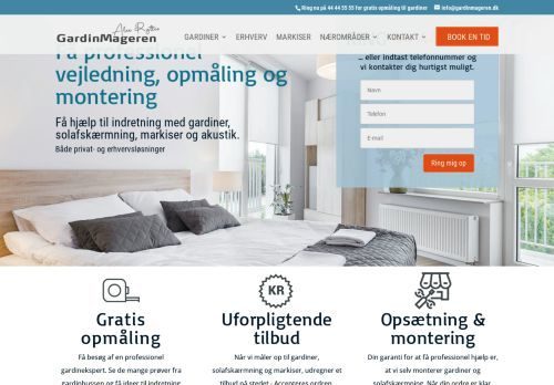 Forsiden af Gardinmageren
