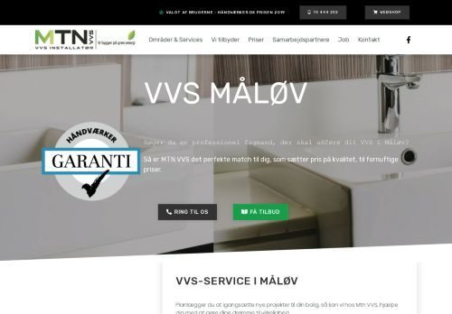 Screenshot af MTN VVS / VVS'er Måløv