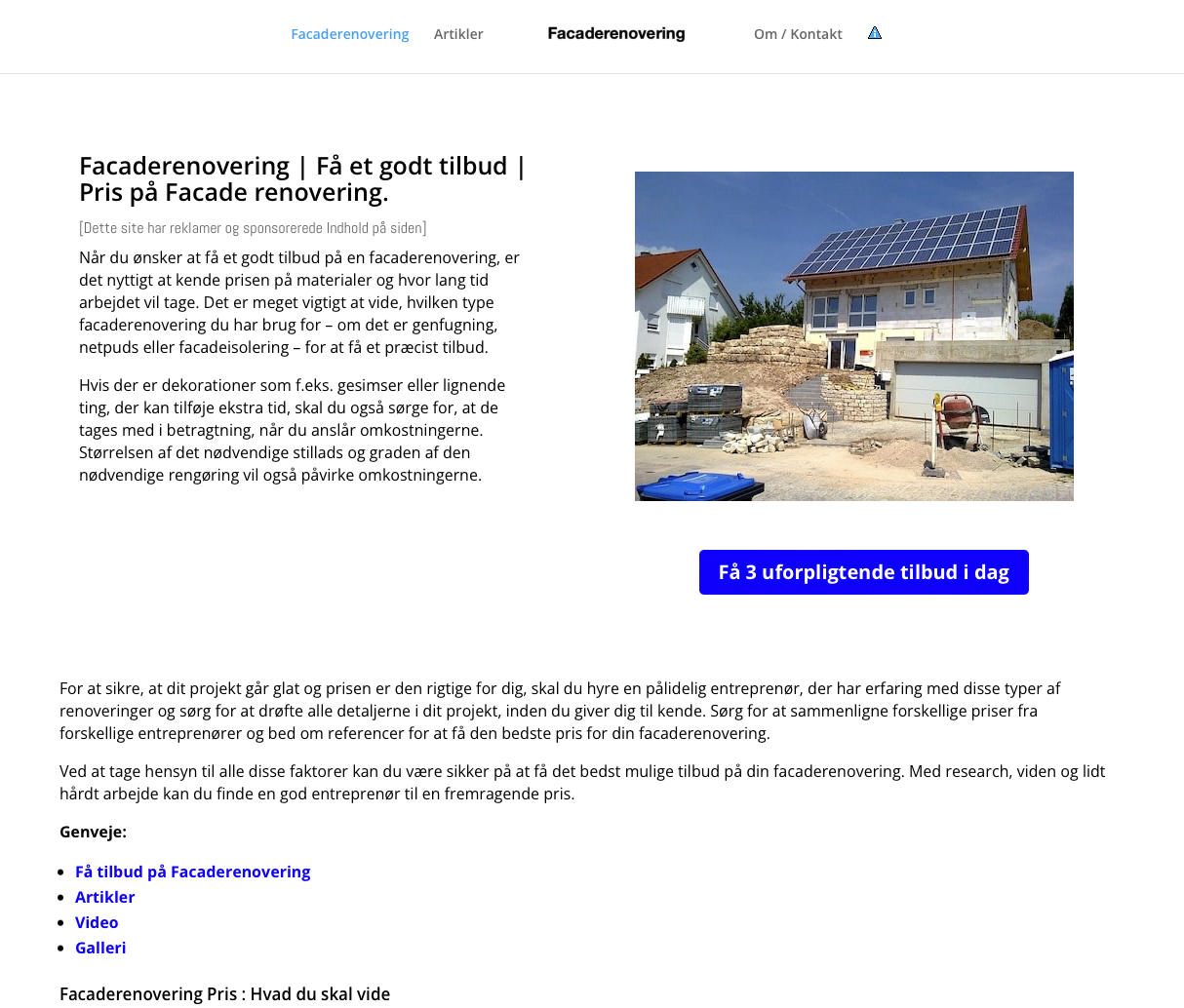 Forsiden af Facaderenovering-1.dk