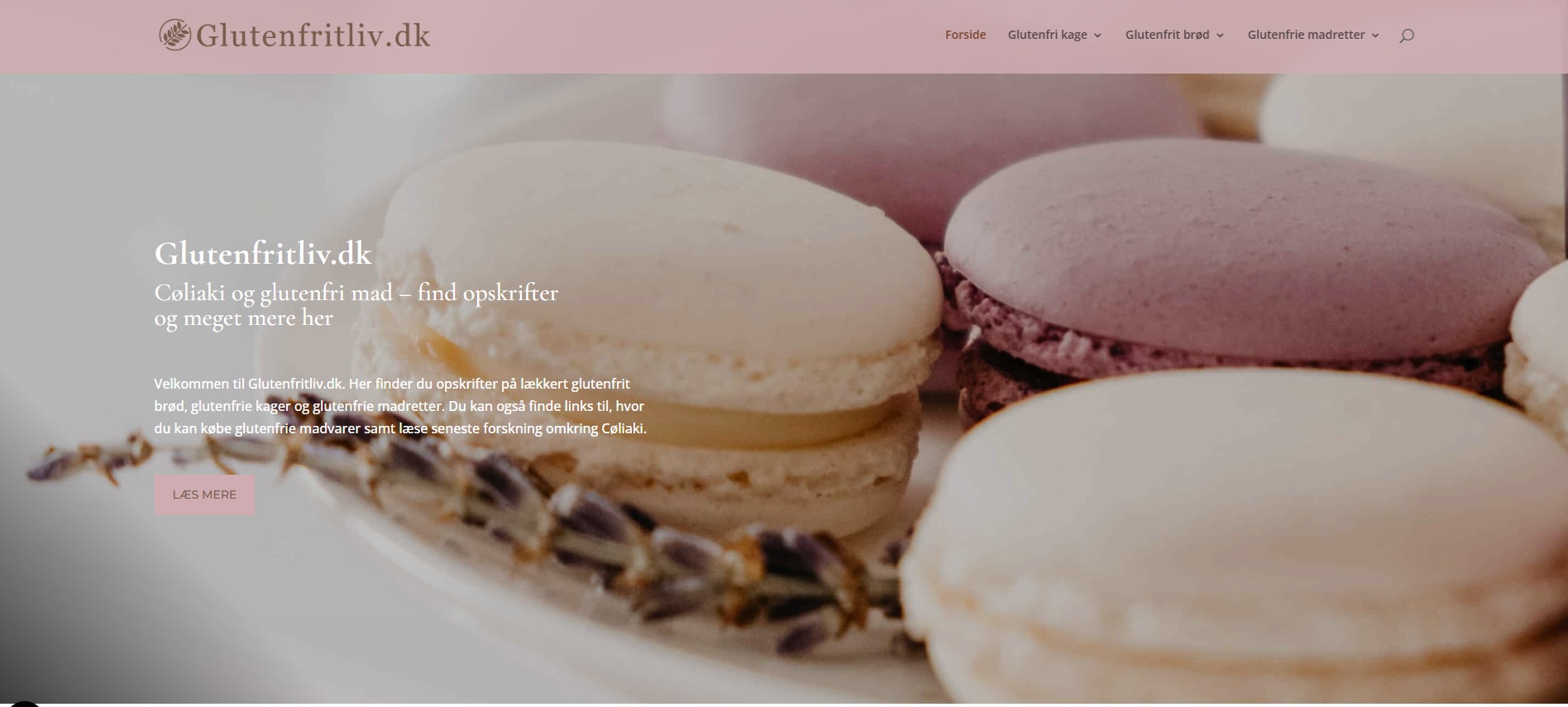 Screenshot af Glutenfritliv.dk